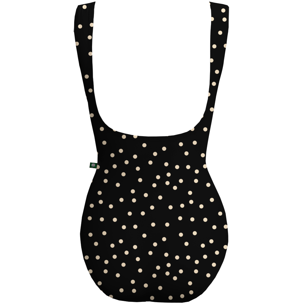 BLACK POLKA DOT CRESCENT