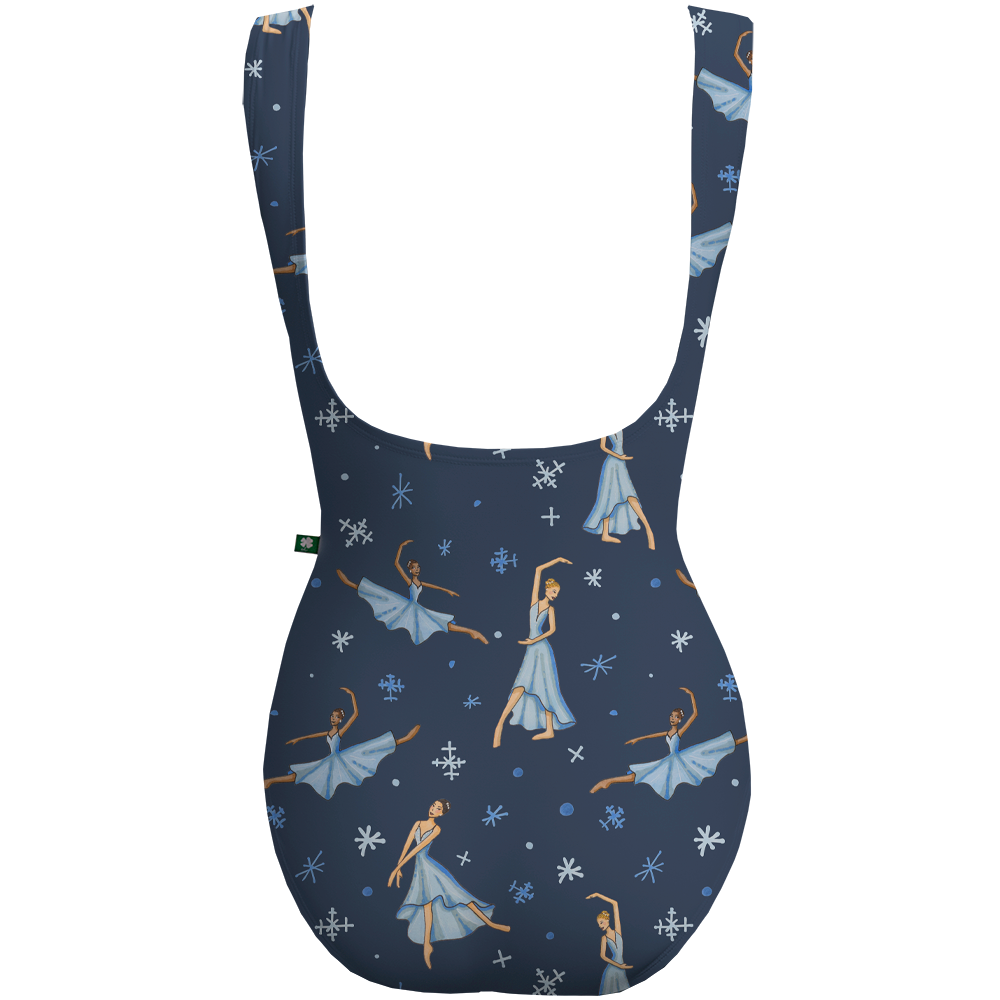 NAVY SNOW SCENE CRESCENT