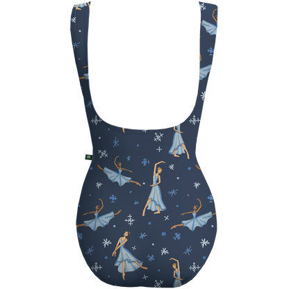 NAVY SNOW SCENE CRESCENT