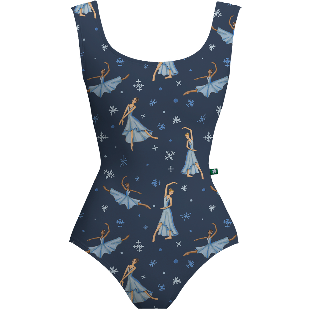 NAVY SNOW SCENE CRESCENT