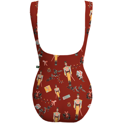 BURGUNDY NUTCRACKER SOLDIER CRESCENT